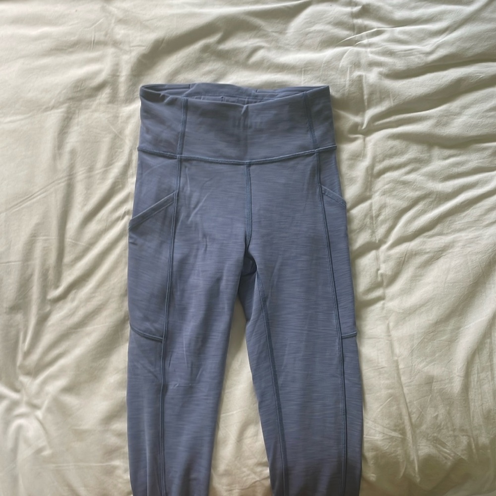 Lulu Leggings; Blue Space-Dye